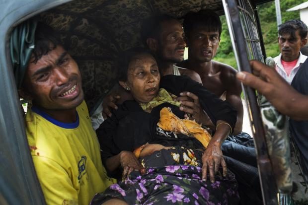injured Rohingya woman - 4 Sept 2017