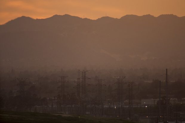 SUN VALLEY, CA - MARCH 10: Hazy air covers the San Fernando Valley on March 10, 2017 in Sun Valley, California. Atmospheric carbon dioxide levels reached a new record high in 2016 and have continued to climb in the first two months of 2017, scientists at the National Oceanic and Atmospheric Administration (NOAA) reported today. The vast majority of climate scientists contend that increasing greenhouse gas emissions drive climate change but new Environmental Protection Agency (EPA) Administrator Scott Pruitt disagrees.   David McNew/Getty Images/AFP co2