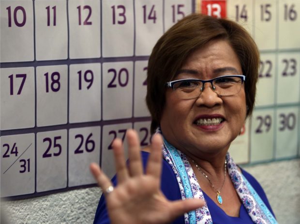 Leila de Lima photo for story: Business groups air plea for De Lima on her fifth year in jail