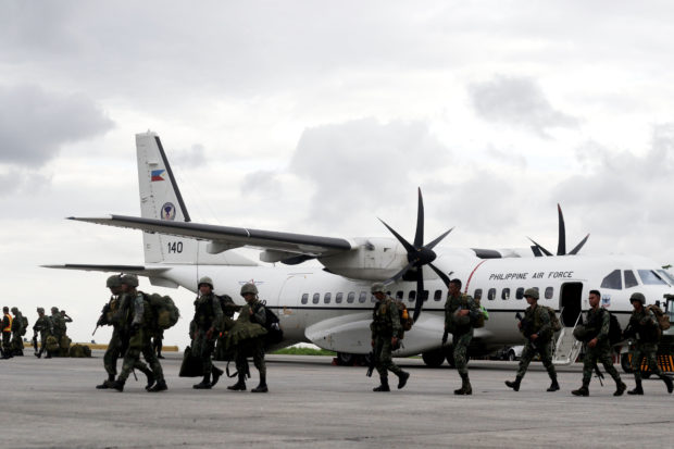 Marines at Villamor Air Base