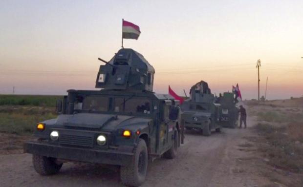 Iraqi military vehicles in Kirkuk - 16 October 2017