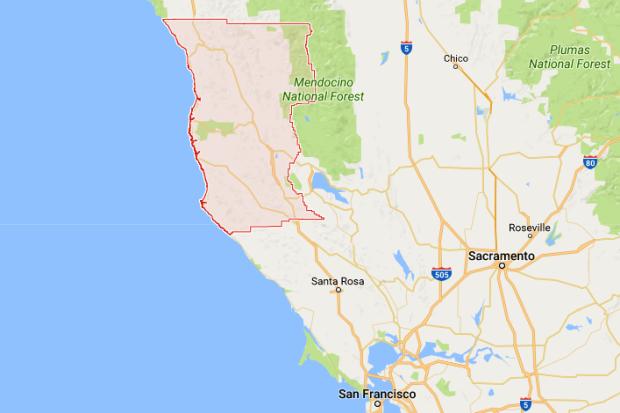 Mendocino Country in California - Google Maps