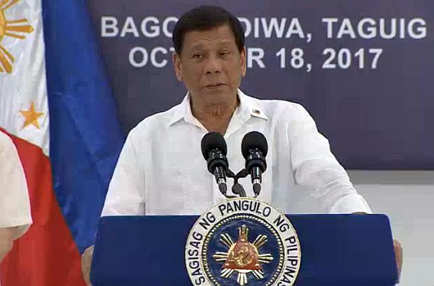 Rodrigo Duterte - Camp Bagong Diwa - 18 October 2017