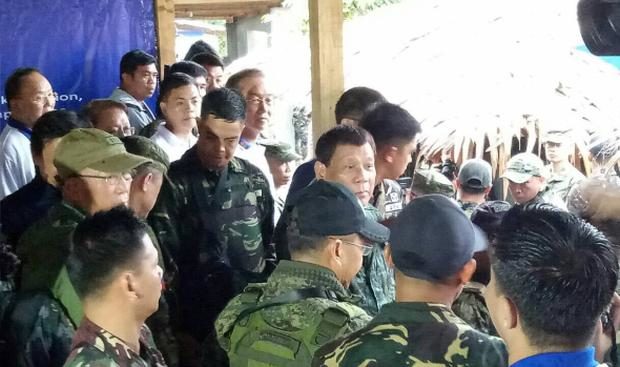 Rodrigo Duterte in Marawi - 2 Oct 2017