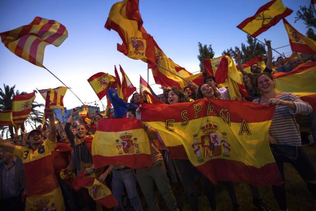 Spain unity demonstrators - 28 Oct. 2017