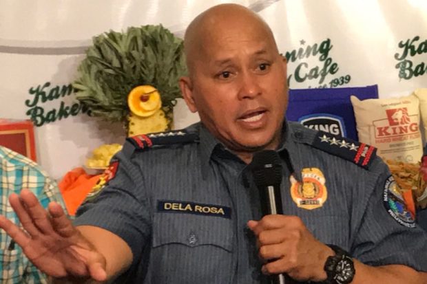 Philippine National Police (PNP) chief Director General Ronald "Bato" dela Rosa during the Pandesal forum in Quezon City. NOY MORCOSO/INQUIRER.net