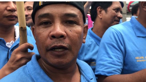 Samson Batulan, a small-time jeepney driver-operator who is against the government's move to modernize the PUVs, saying that the phase-out of their jeeps will gravely affect their lives. CATHY MIRANDA/INQUIRER.net
