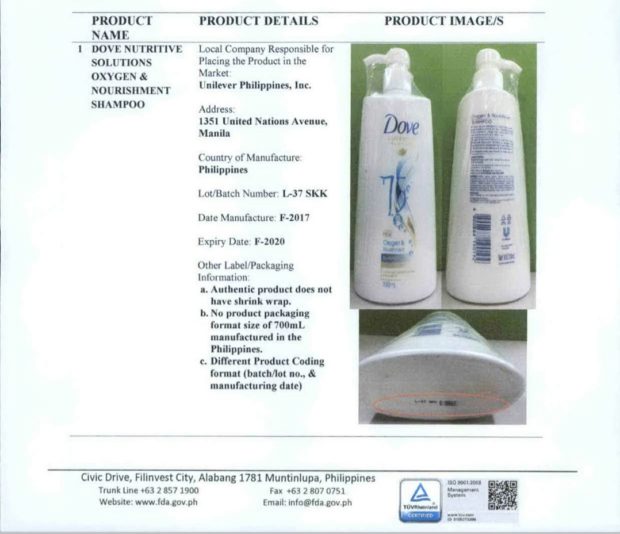 FDA warns public on proliferation of fake shampoo products Inquirer News