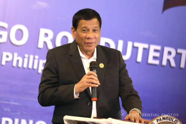 President Rodrigo Roa Duterte makes a remark during the meeting with Filipinos residing in Vietnam at the Pulchra Resort in Da Nang City on November 9, 2017. KARL NORMAN ALONZO/PRESIDENTIAL PHOTO