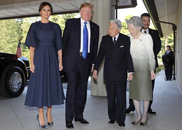 Donald and Melania Trump with Emperor Akihito and Empress Michiko - 6 Nov 2017