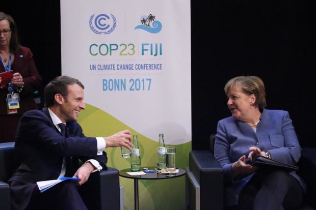 Emmanuel Macron and Angela Merkel - 23rd COP - 15 Nov 2017