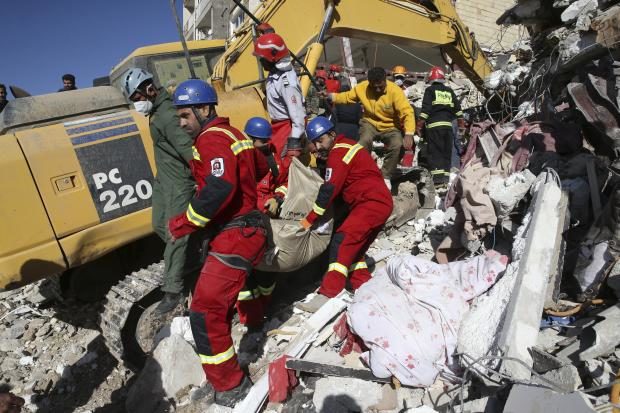 Iran rescuers at work after quake - 14 Nov 2017