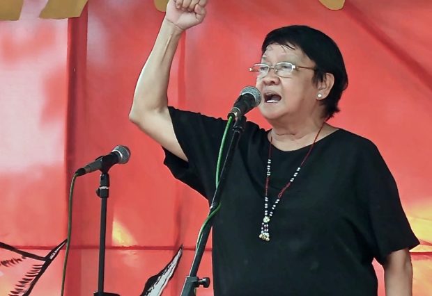 Former Social Welfare secretary Judy Taguiwalo issues a warning against RevGov. PHOTO/Noy Morcoso, INQUIRER.net