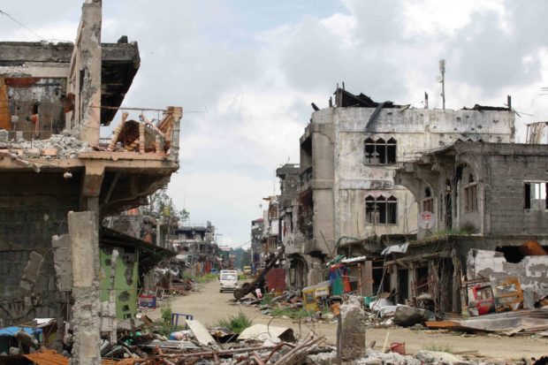 The roads of Marawi are now lined with the ruins of houses, which human rights groups said were looted both by terrorists and soldiers. —JEOFFREY MAITEM