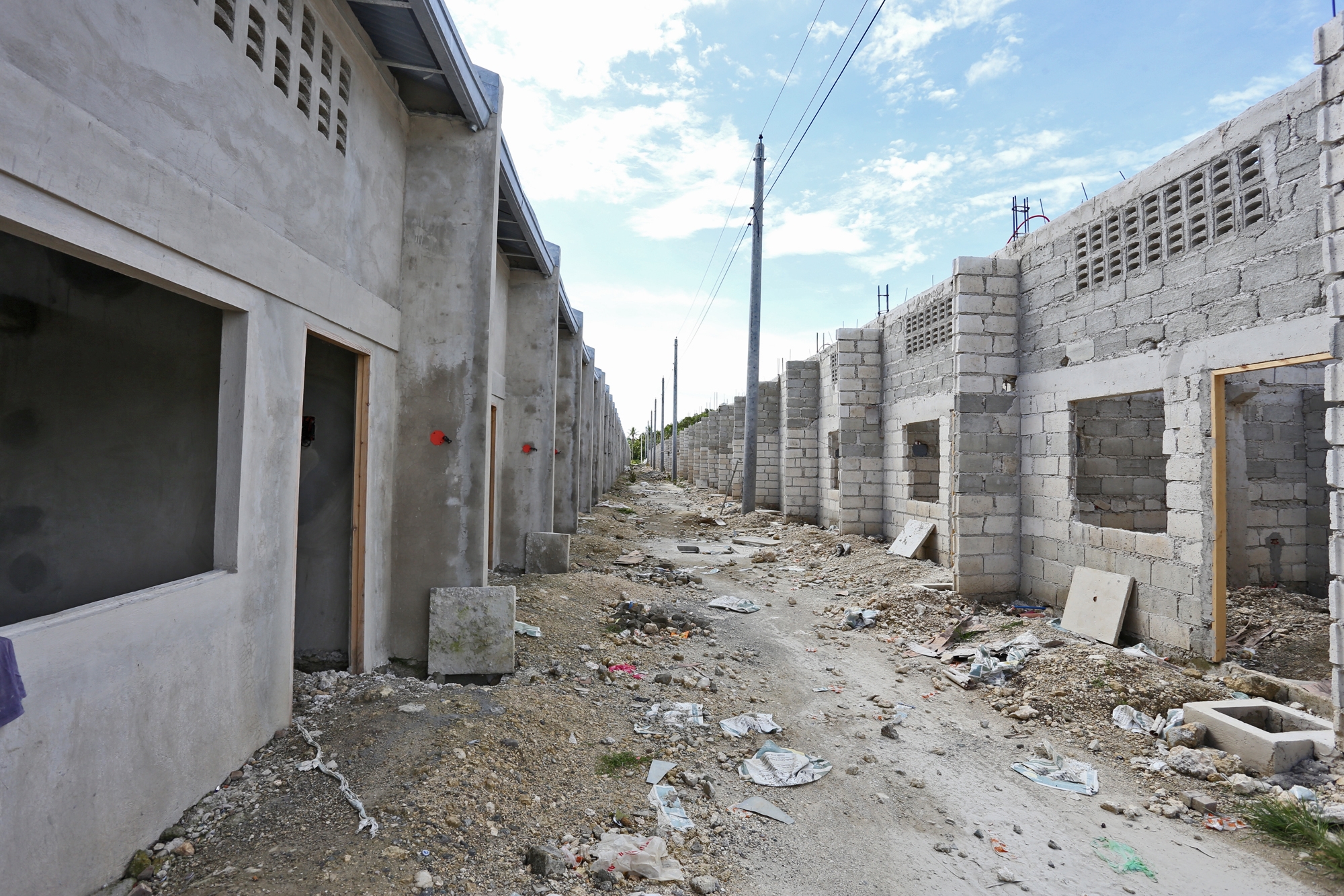  housing at an area devastated by Supertyphoon "Yolanda"