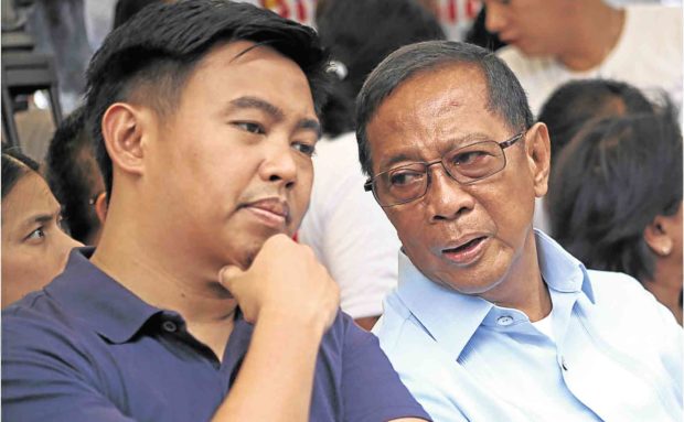 Former VP Jejomar Binay Sr. and Jr: Appeals denied. INQUIRER FILE PHOTO
