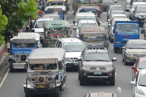 traffic and jeepneys in Manila
