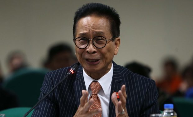 JANUARY 17, 2018 Charter Change hearing at the Senate: Presidential Legal Counsel chief Atty. Salvador Panelo INQUIRER PHOTO/LYN RILLON palace