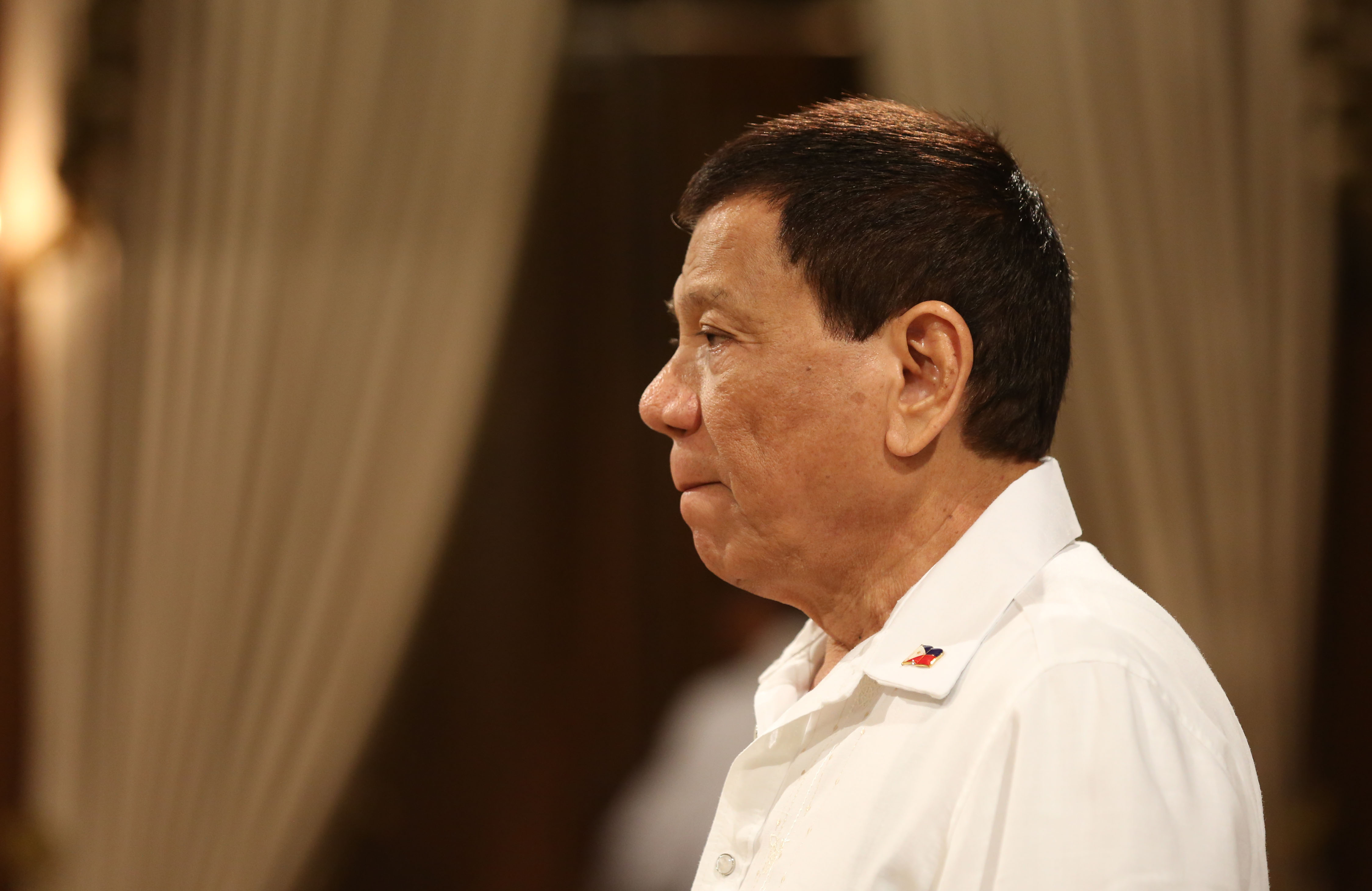 PRESIDENT RODRIGO DUTERTE / JANUARY 23, 2018 President Rodrigo Roa Duterte seems not in a good mood during the Presentation of credentials of Ambassadors Designate to the Philippines , Jan 23,2018. INQUIRER PHOTO/JOAN BONDOC