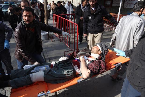 Kabul car bomb wounded man - 27 Jan 2018
