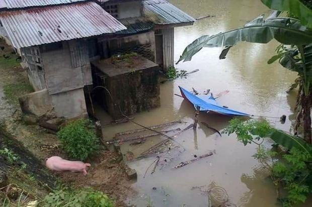 Sevilla town flooding in Bohol - 1 Jan 2018