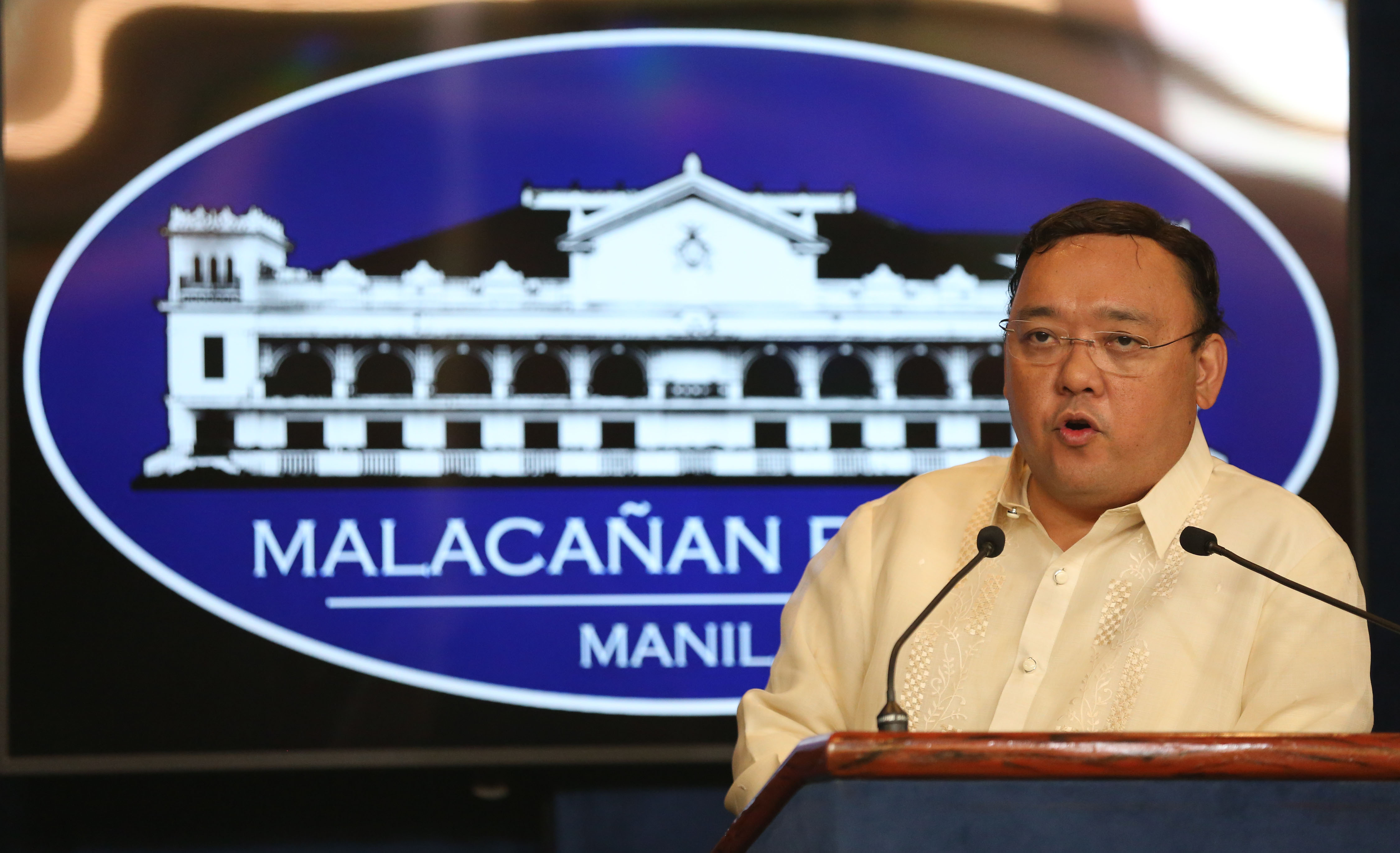 HARRY ROQUE/ FEBRUARY 8, 2018 Presidential Spokesperson Harry Roque answers question during a press briefing held in Malacañang, Thursday, Feb. 8. INQUIRER PHOTO/JOAN BONDOC