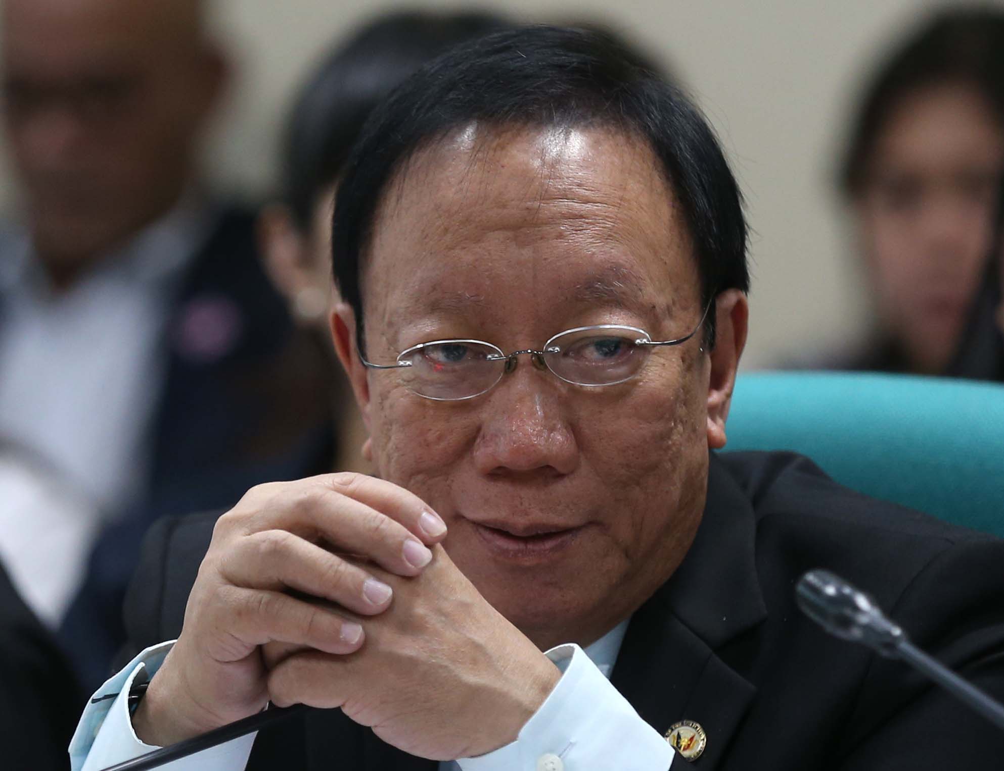 FEBRUARY 15, 2018 solgen osg Solicitor General Jose Calida during the Senate hearing on bills on strengthening the Office of the Solicitor General and the Office of the Government Corporate Counsel. INQUIRER PHOTO/LYN RILLON sereno