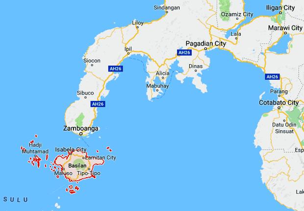 Basilan in Mindanao - Google Maps