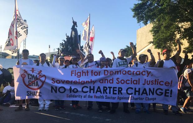 Protest vs charter change 1 - 24 Feb 2018