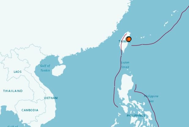 Taiwan earthquake - USGS - 4 Feb 2018