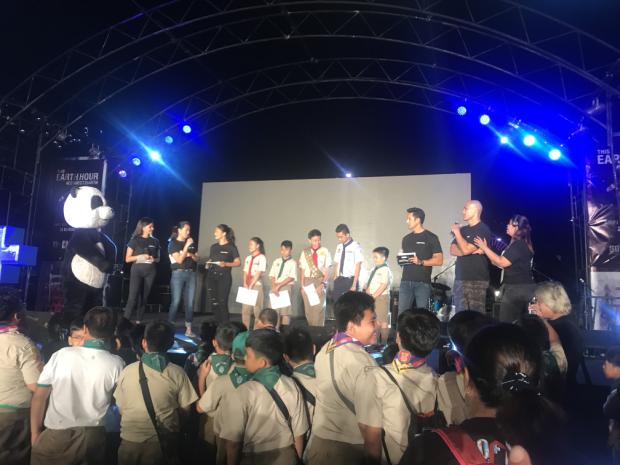 Boy Scouts at Earth Hour at CPP 24 March 2018