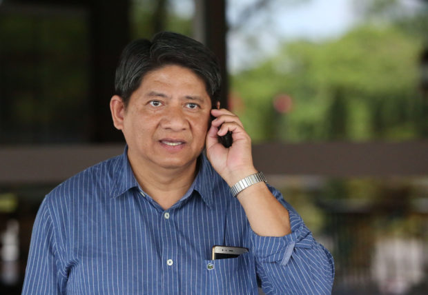 ATTY LARRY GADON/APRIL 24,2018 ATty Larry Gadon at Camp Aguinaldo after attending the women enforcement forum held at AFCOC Tejeros hall, April 24,2018. Jover Laurio of P{inoy ako.com and AR Angcos files disbursement case against Gadon at IBP Ortigaas , pasig City Tuesday. INQUIRER PHOTO/JOAN BONDOC