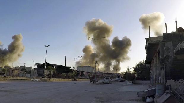 Syrian government airstrikes