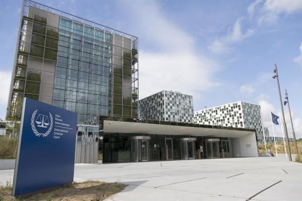 International Criminal Court facade. STORY: ICC asks PH, victims to comment on resumption of drug war probe