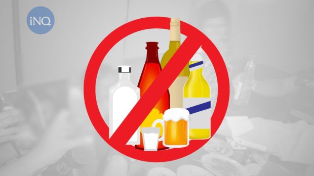 Liquor ban sign. STORY: PNP: Liquor, campaign ban starts today
