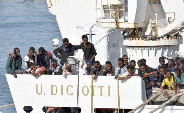 Migrants aboard Diciotti