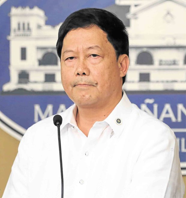 Justice Secretary Menardo Guevarra is running into opposition with his proposal to arm government prosecutors. —INQUIRER PHOTO doj