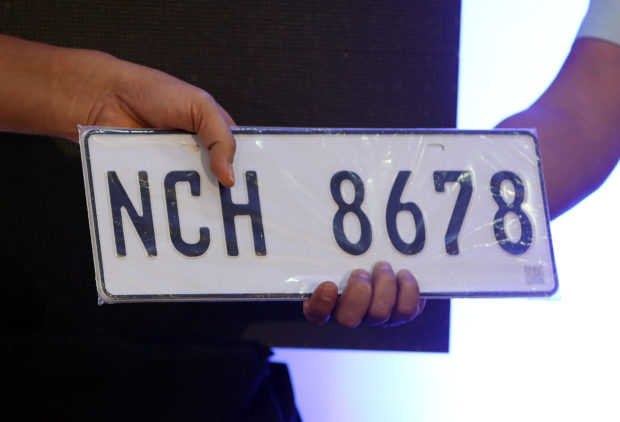 vehicle license plate
