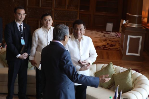 President Rodrigo Duterte meets with Malaysian Prime Minister Mahathir Mohamad in Putrajaya, Malaysia on July 16, 2018. MALACANANG PHOTOS