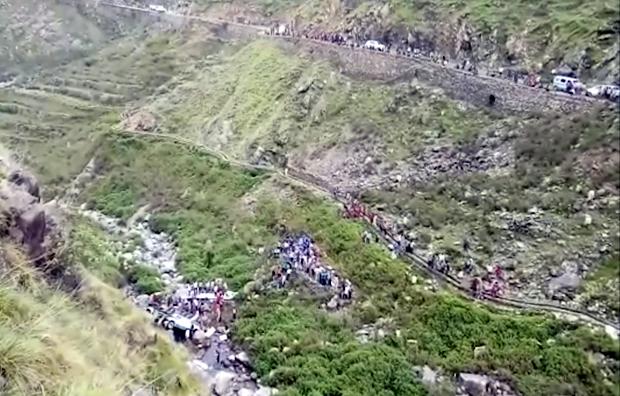 India bus accident site