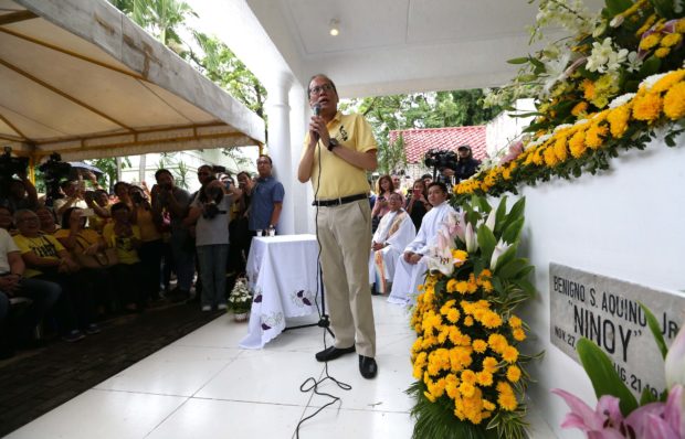 Noynoy ‘not okay,’ skips ceremony for dad’s 36th death anniversary