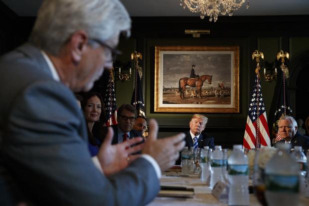 Donald Trump meeting at golf club