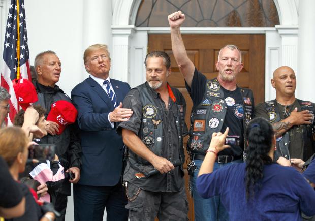 Donald Trump with bikers