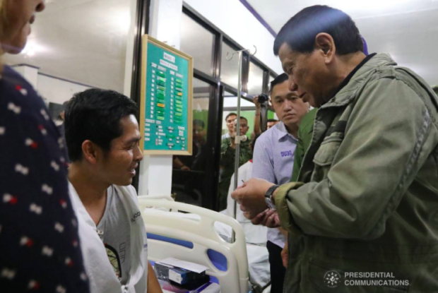 President Rodrigo Duterte at Camp Navarro General Hospital (PHOTO FROM PCOO)