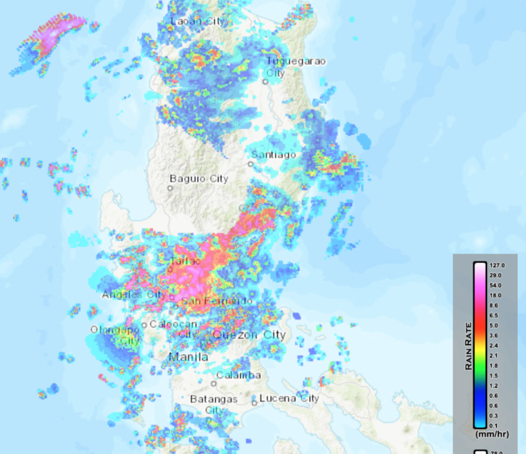Orange rainfall warning up in Metro Manila, Rizal, Pampanga, Bulacan