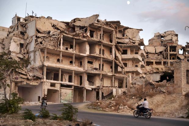 Destroyed building in Syria