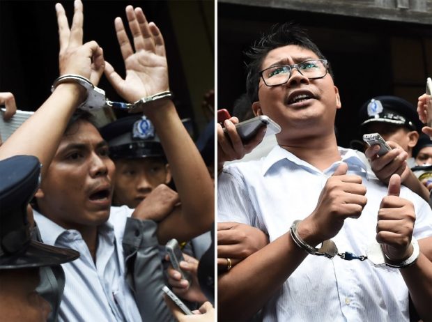 Jailed Reuters journalists in Myanmar win UN press freedom prize