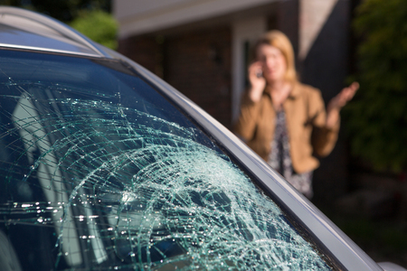 car crash, windshield