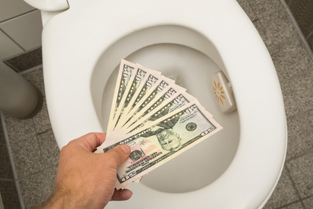 money, toilet
