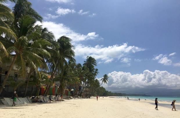 Boracay beach on reopening
